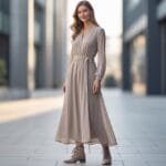 Sådan styler du lange kjoler med snøresko til kvinder